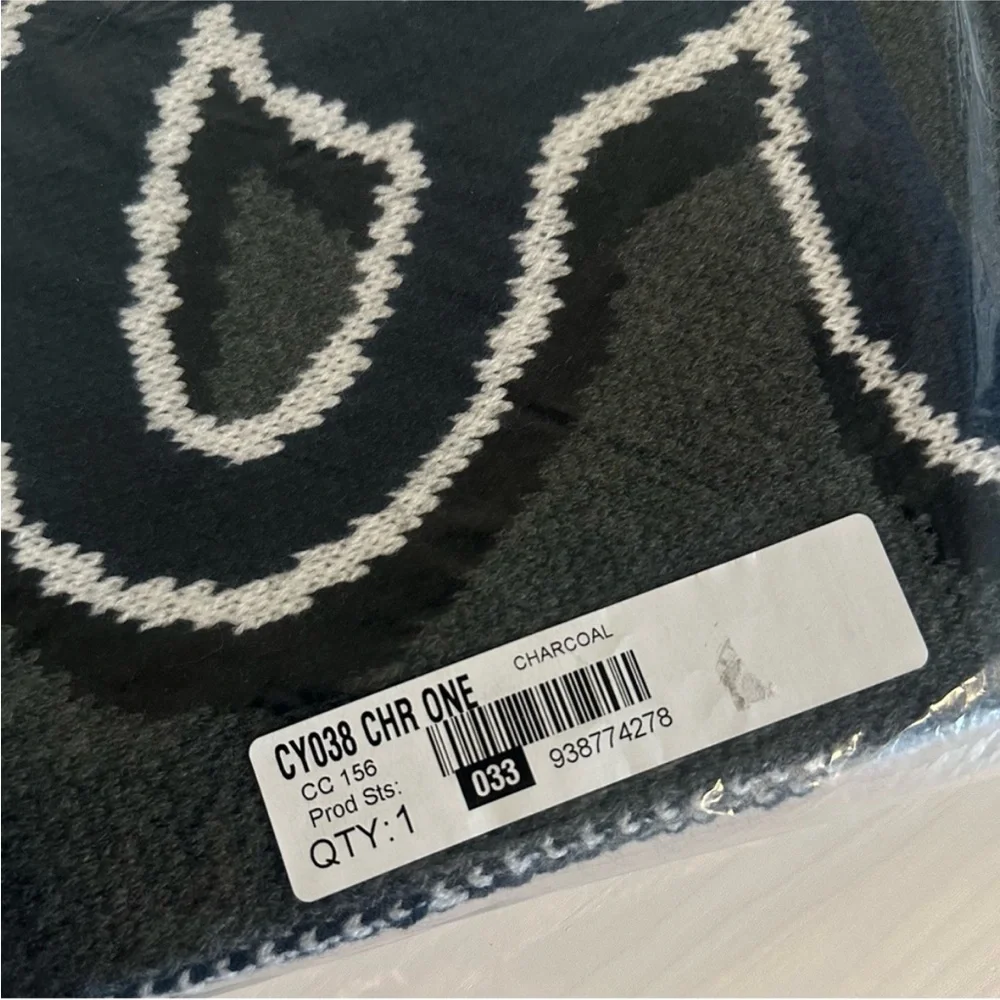 NWT Coach Script Print Knit Muffler Scarf - Picture 4 of 5